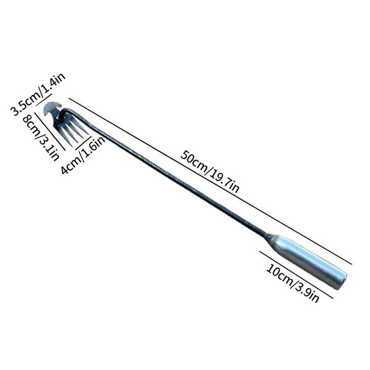 2 in 1 Garden Weeder Tools 4 Teeth Rake Manual Weed Grass Rooting Shovel Manganese Steel Loosening Soil Digging Garden Hand Tool