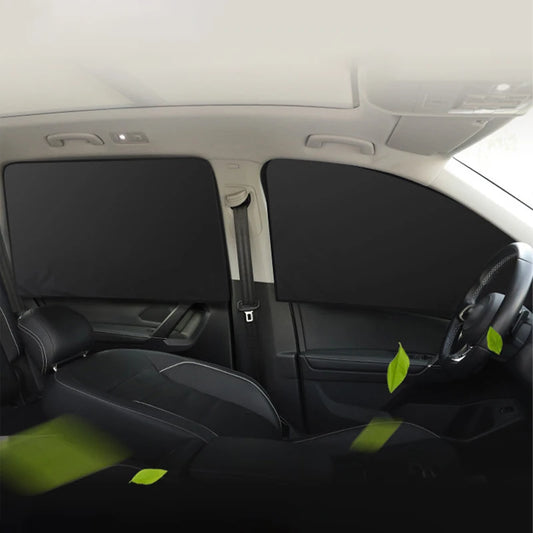 SEAMETAL 2Pcs Car Side Window Sun Shade Magnet Privacy Curtains UV Reflection anti Glare UV Block Sunshade for Front/Back Window