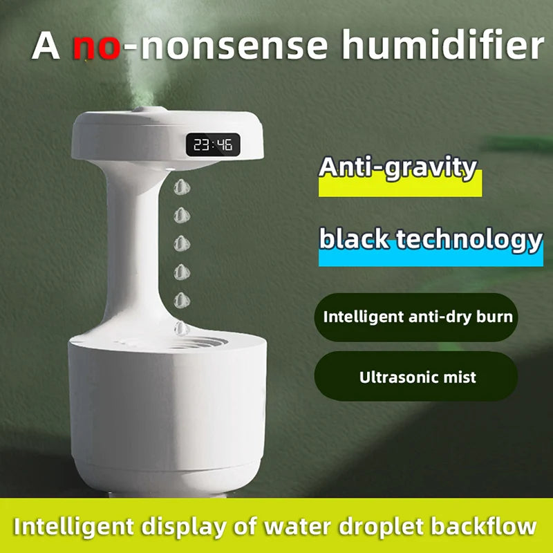 Humidifier Home Office Desktop Water Replenishment Device Creative Backflow anti Gravity Water Drop Humidifier