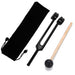 Medical 128C Neurological Massage Chakra Sound Vibe Healing Therapy Tuning Fork Set with Mallet Flannel Bag Ball Hammer