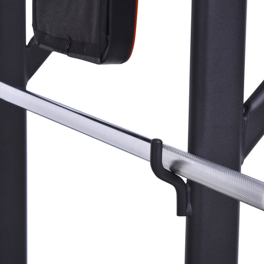 Home Workout Power Tower Dip Station W/ Sit-Up Bench Push-Up Bars Tension Ropes