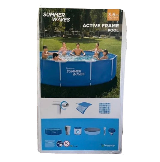 BRAND NEW - Summer Waves 12Ft Metal Frame Pool with Pump.