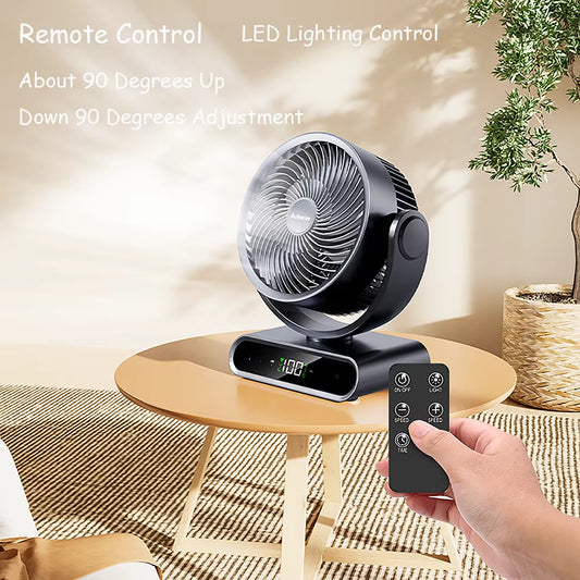 40000Mah Large Capacity Portable Intelligent Remote Control LED Rechargeable Fan Five-Speed Cycle Fan Gorgeous Outdoor