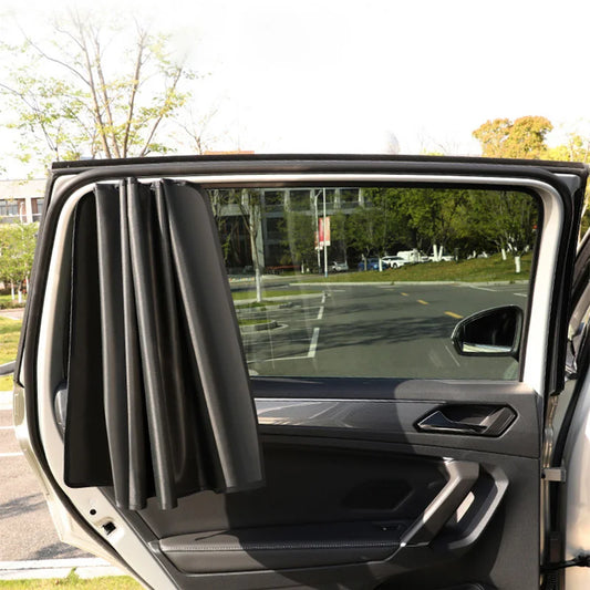 SEAMETAL 2Pcs Car Side Window Sun Shade Magnet Privacy Curtains UV Reflection anti Glare UV Block Sunshade for Front/Back Window