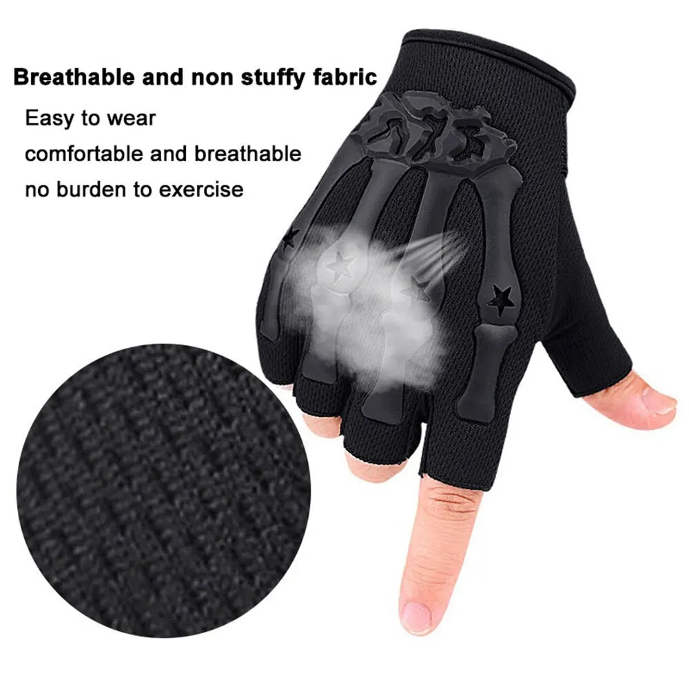 Tactical Riding Fingerless Gloves Non-Slip Half Finger Gloves for Motorcycle Cycling Climbing Hiking Hunting Outdoor Sports