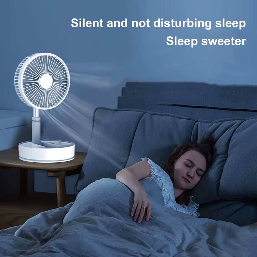P1000 Portable Folding Fan Wireless 7200Mah Battery Rechargeable Standing Fans USB Electric Desktop Ventilador Portatil Camping