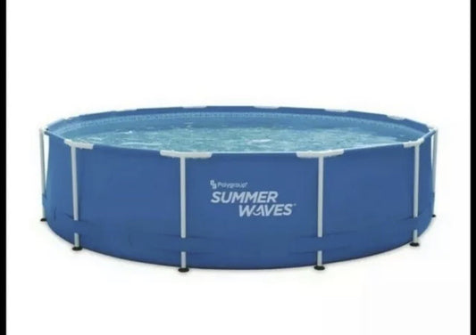 BRAND NEW - Summer Waves 12Ft Metal Frame Pool with Pump.
