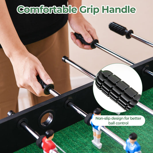 Foldable Foosball Table Game Set with 26 Players and Anti-Slip Grips