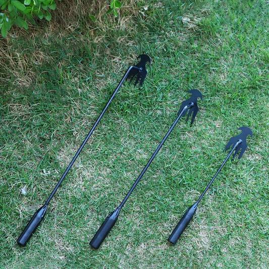 2 in 1 Garden Weeder Tools 4 Teeth Rake Manual Weed Grass Rooting Shovel Manganese Steel Loosening Soil Digging Garden Hand Tool