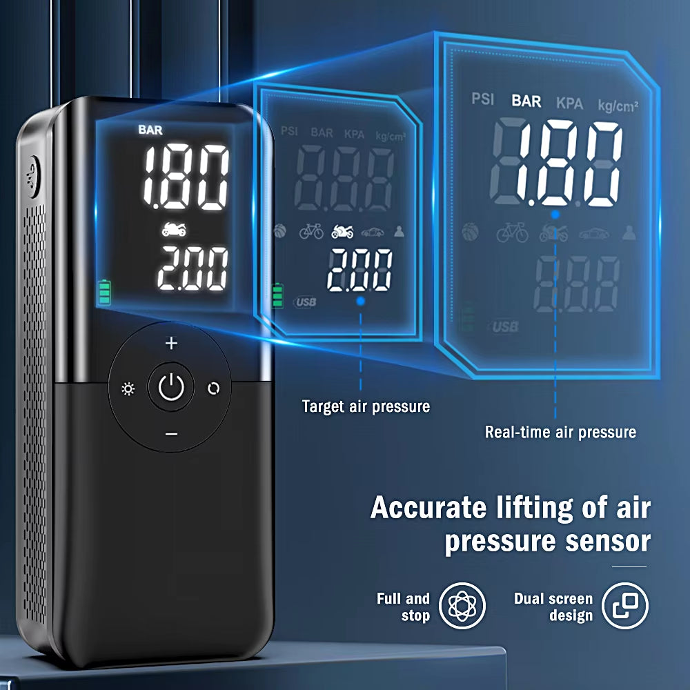 Air Compressor 12V Air Pump for Car Portable Tyre Inflator Electric Motorcycle Pump Air Compressor for Car Motorcycles Bicycles