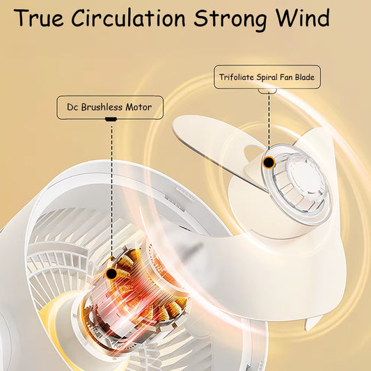 40000Mah Large Capacity Portable Intelligent Remote Control LED Rechargeable Fan Five-Speed Cycle Fan Gorgeous Outdoor